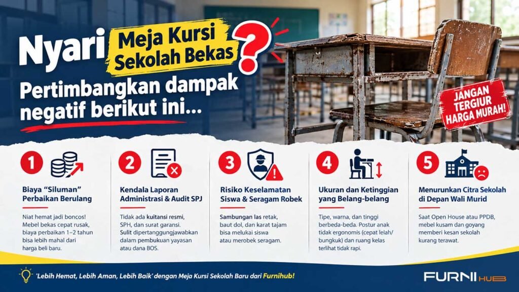 Risiko Beli Meja Kursi Sekolah Bekas