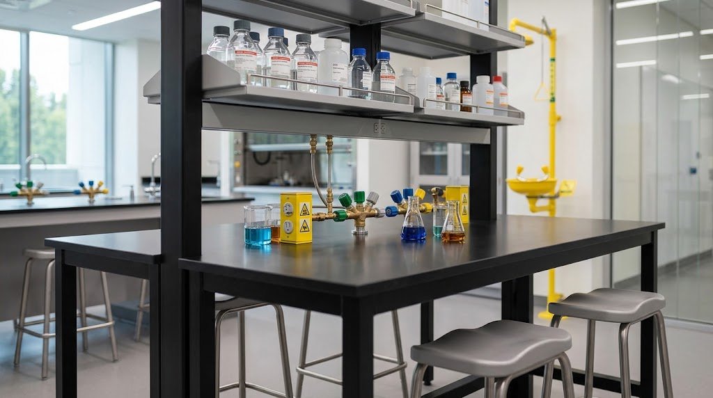 laboratory equipment suppliers produsen meja lab kimia dan lemari asam sefa