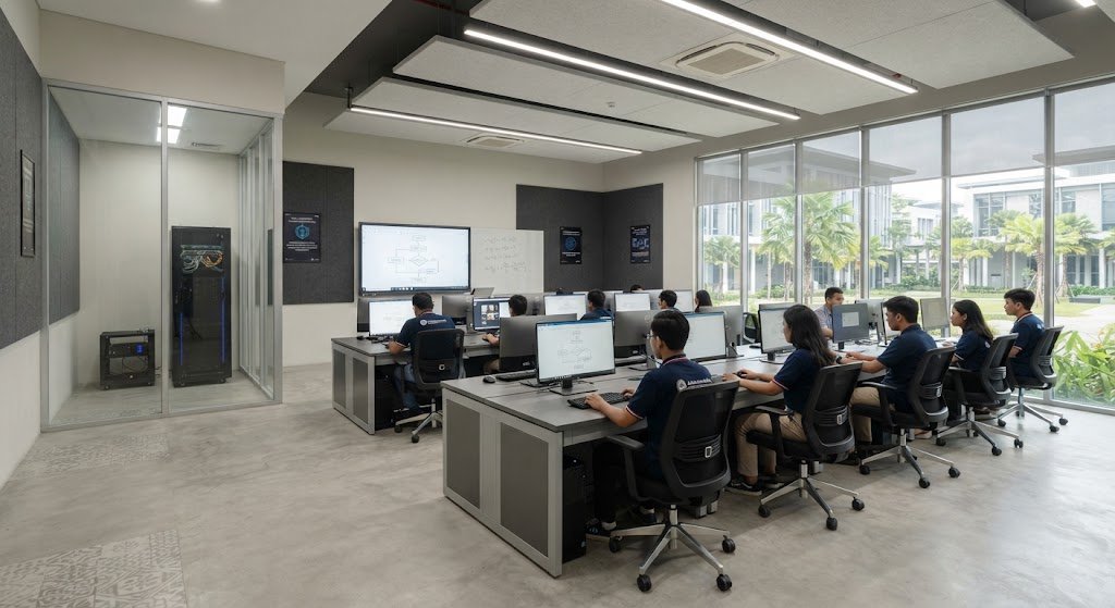 Program kerja laboratorium komputer sekolah dan tata letak workstation ANBK