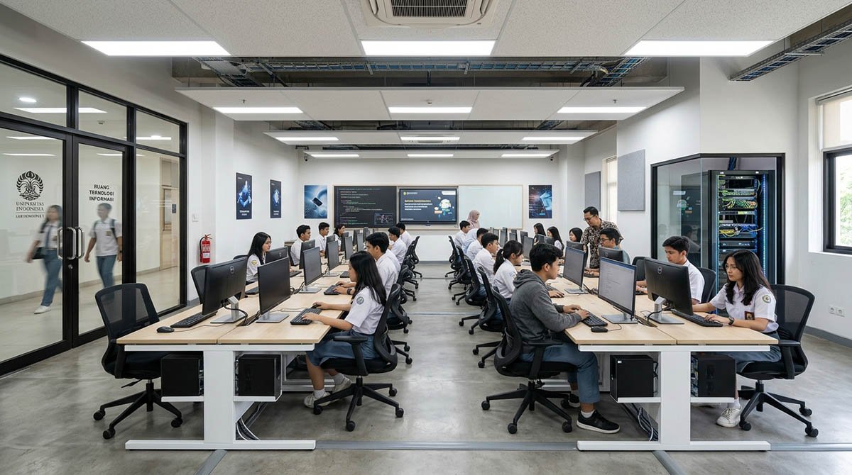 Program kerja laboratorium komputer sekolah dan tata letak workstation ANBK