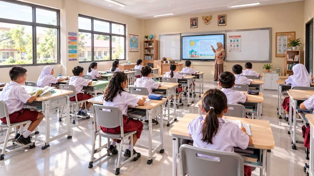 Standar Ukuran Meja Sekolah SD Sesuai Antropometri & Permendikbud