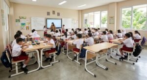 ukuran meja sekolah sd standar kemendikbud