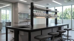 furnitur sekolah internasional laboratorium sains kimia phenolic resin