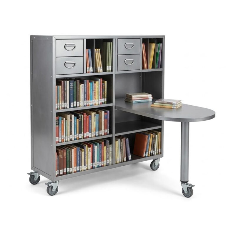 detail konstruksi meja perpustakaan sekolah kokoh tahan lama furnihub